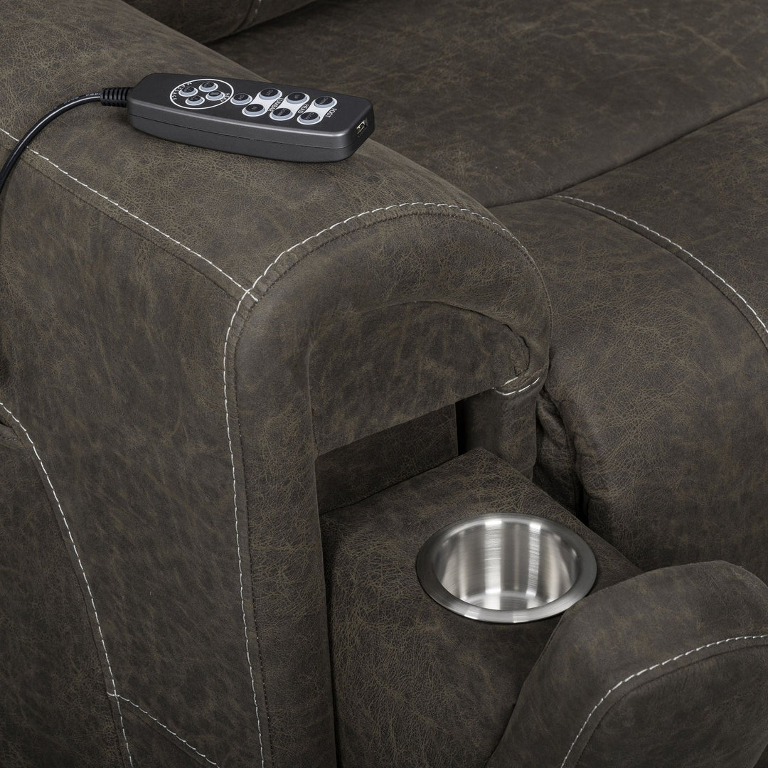 Gaia Laf Recliner W/pwr Hr,fr, Massage, Heat-Sable