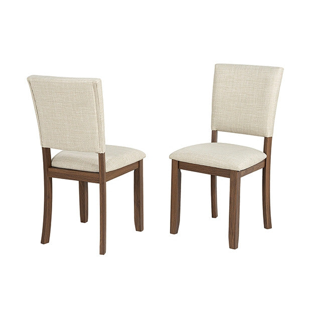 Oberto Side Chair, Walnut/Beige - view 5