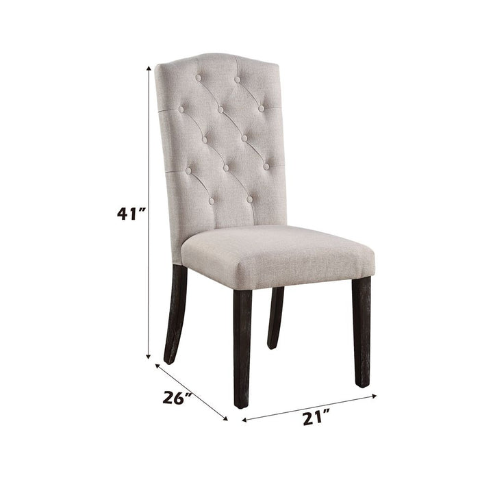 Gerardo Side Chair (Set-2) – dimensions diagram