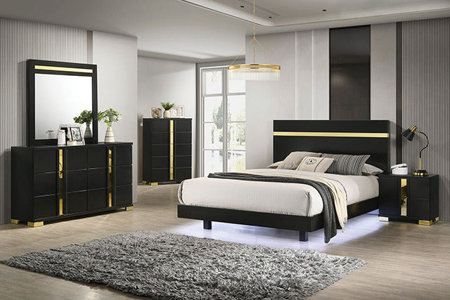Lillestrom Dresser, Black/Gold - view 2