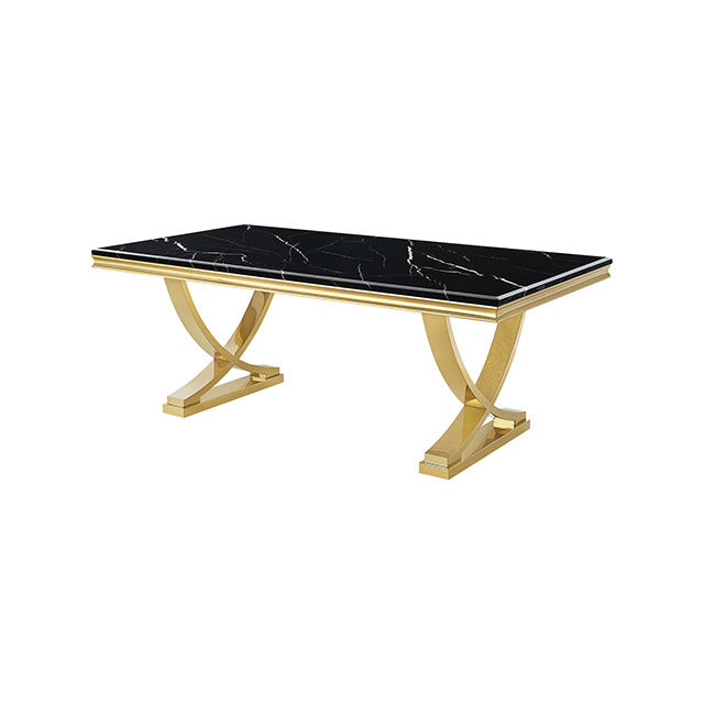 Wadenstil Dining Table, Black/Gold - view 9