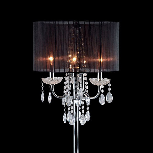 Jada Table Lamp, Black/Chrome