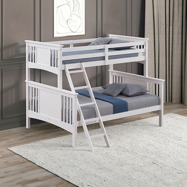 Spring Creek Twin/Full Bunk Bed, White - view 3