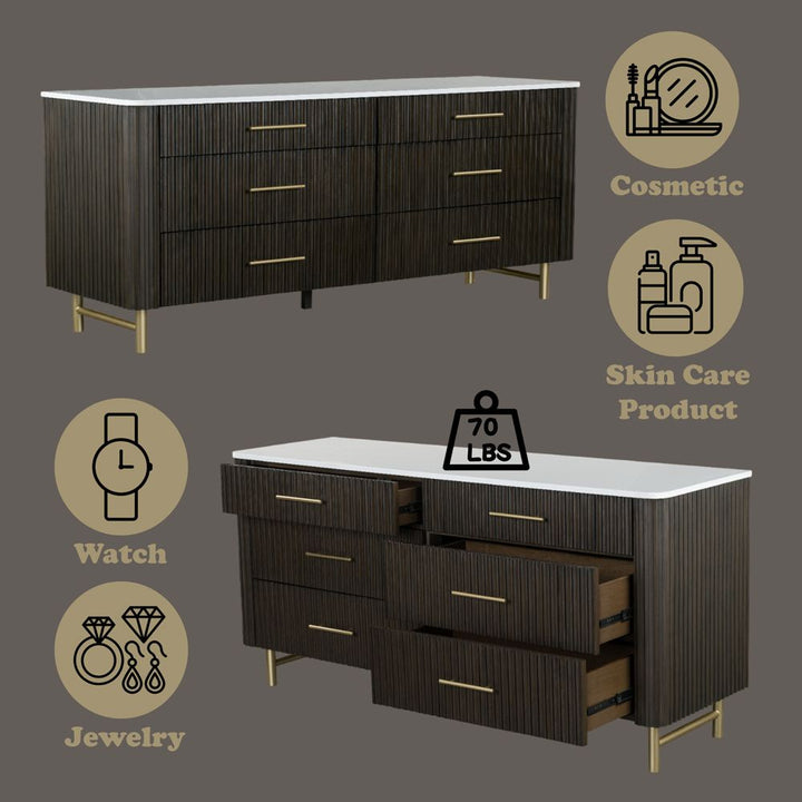 Clayten Dresser w/Marble Top – features callout