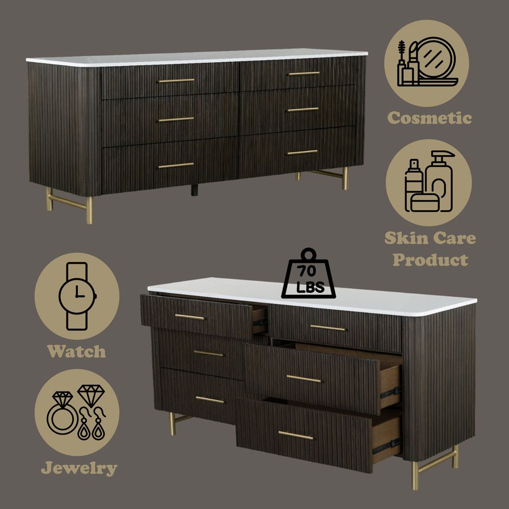 Clayten Dresser w/Marble Top – features callout