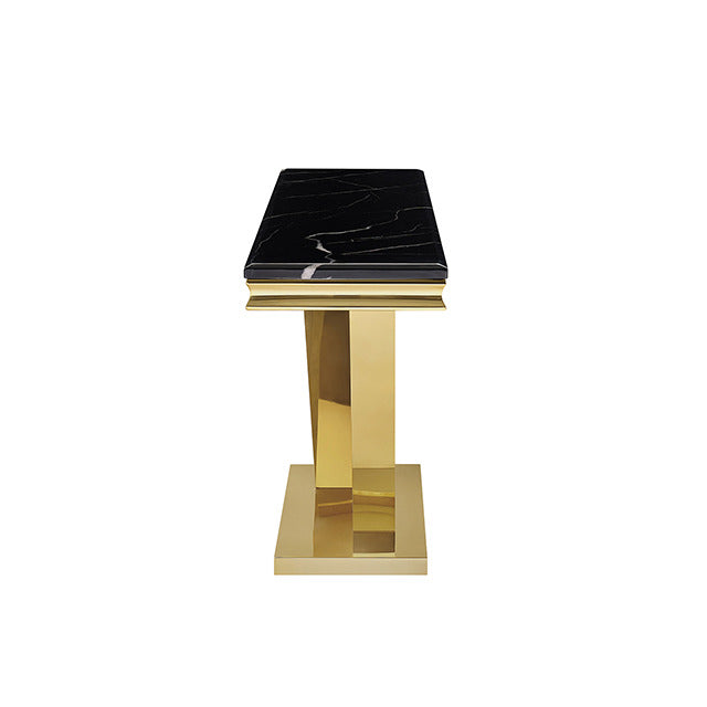 Villarsglane Sofa Table, Beige/Gold - view 3