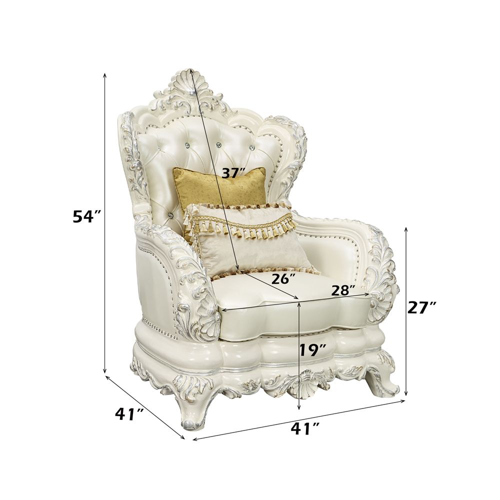Adara Chair W/2 Pillows – dimensions diagram