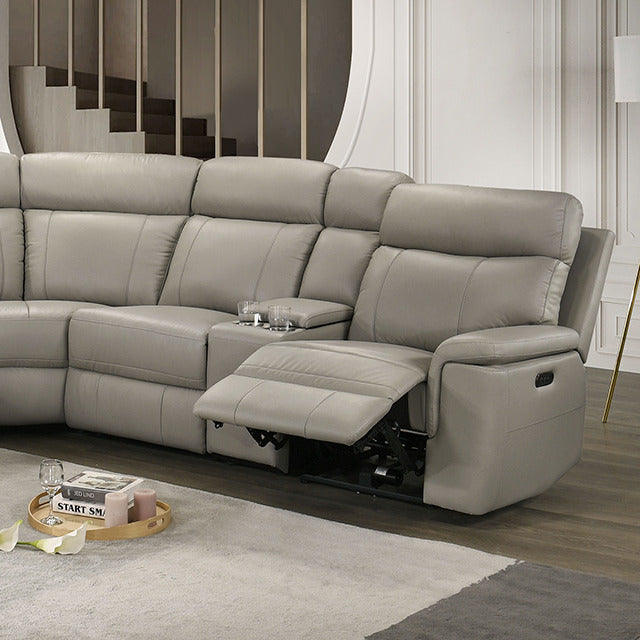 Oliverus Power Sectional, Taupe - view 4