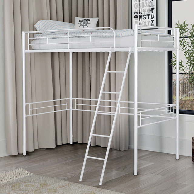 Myles Twin Loft Bed, White