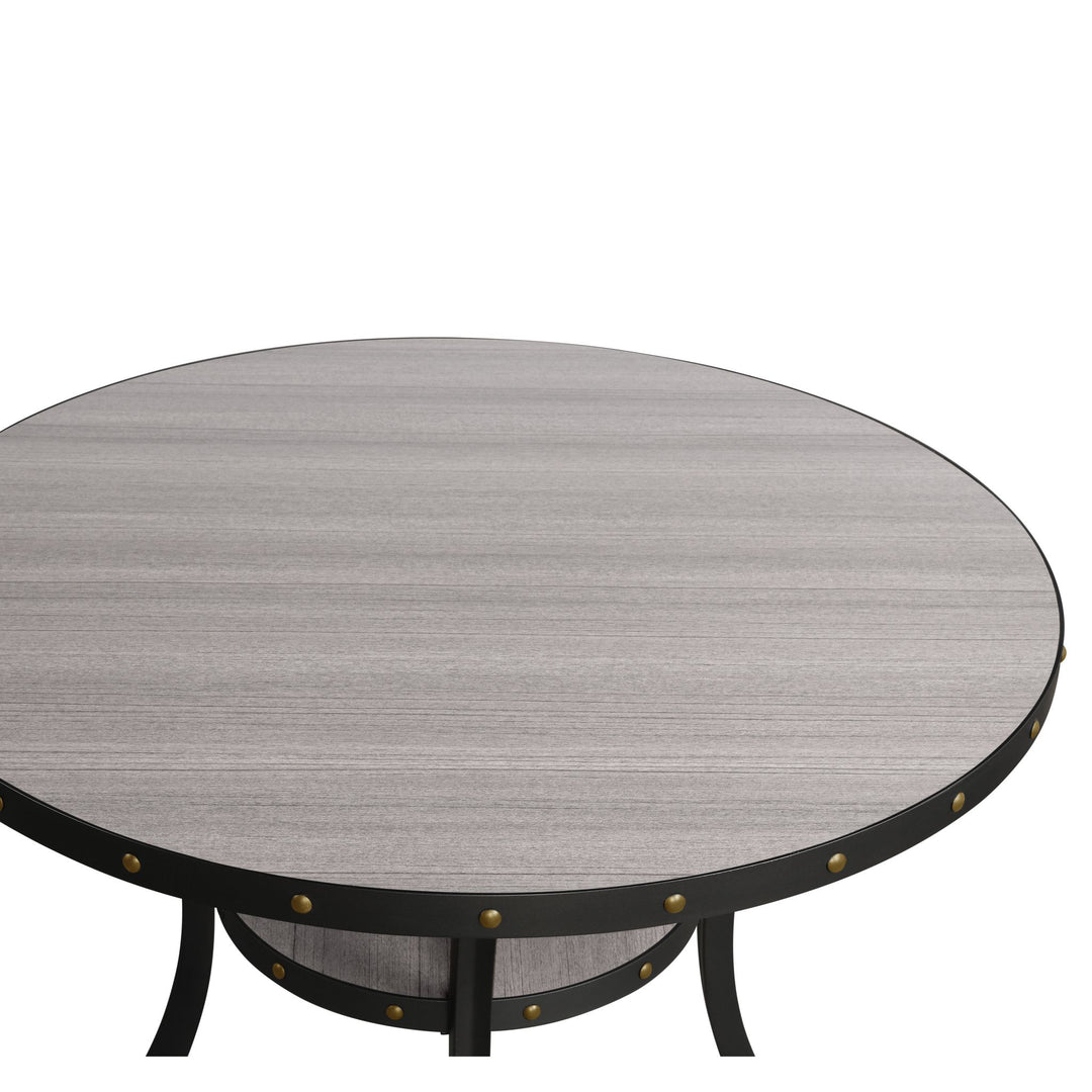 Crispin 48" Round Dining Table-Gray