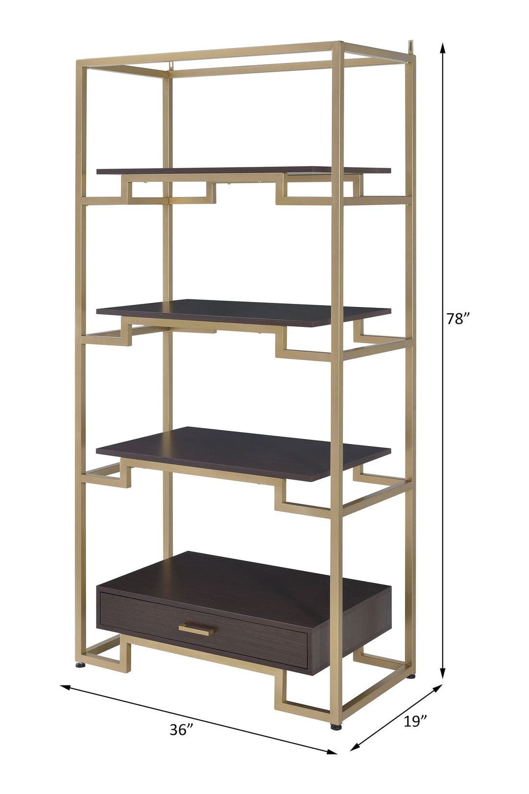 Yumia Bookshelf – line drawing