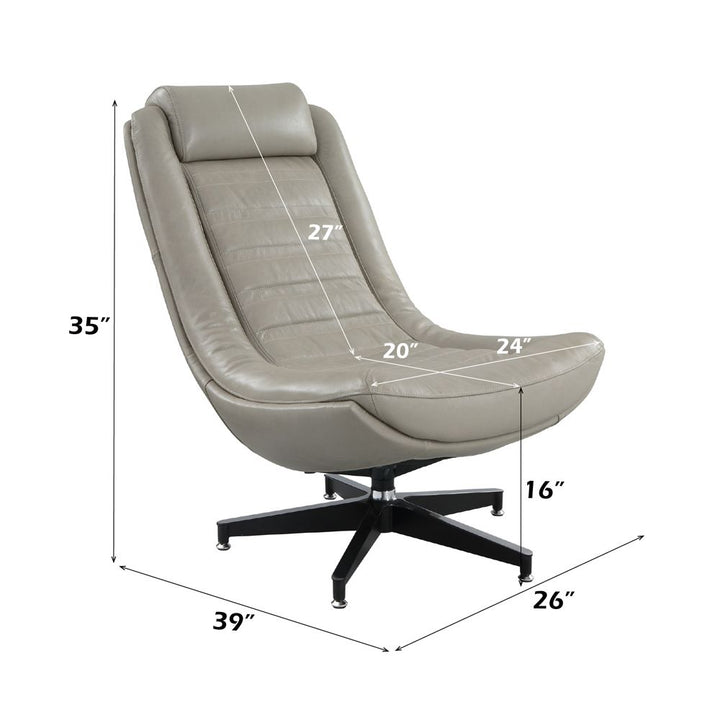 Piran Accent Chair W/Swivel – dimensions diagram