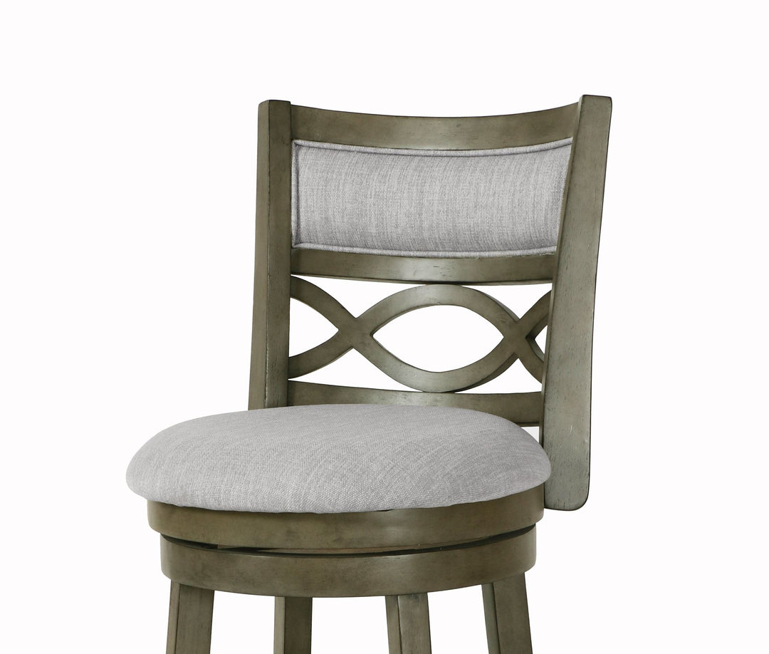 Manchester 24" Counter Stool W/fabric Cushions-Gray