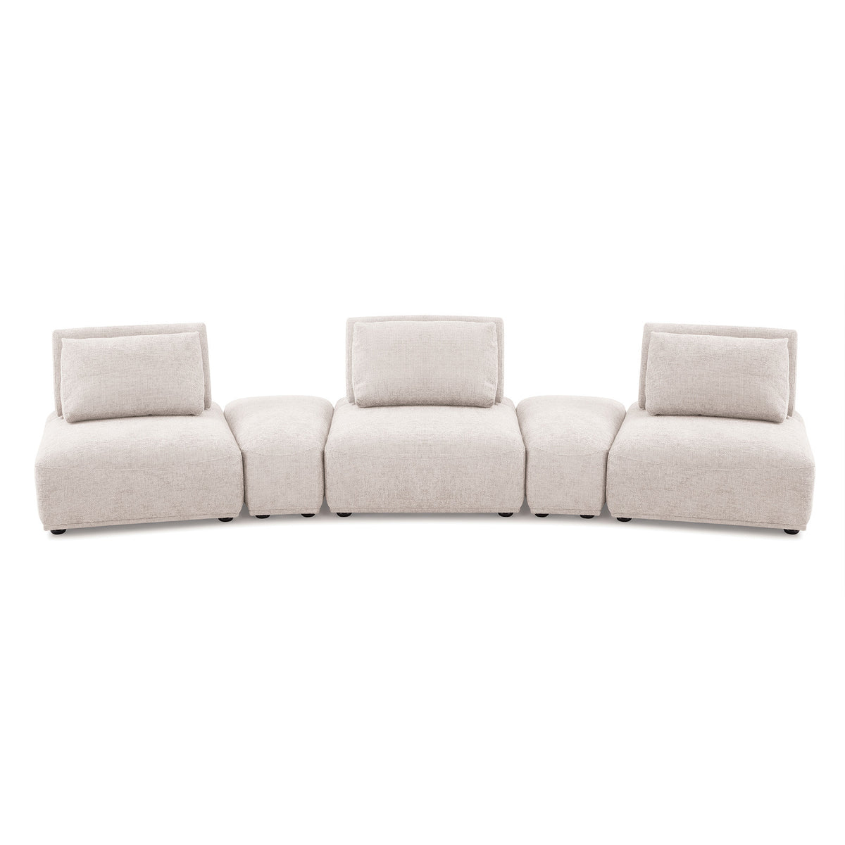 Stavanger Curved 3-Seater, Light Brown