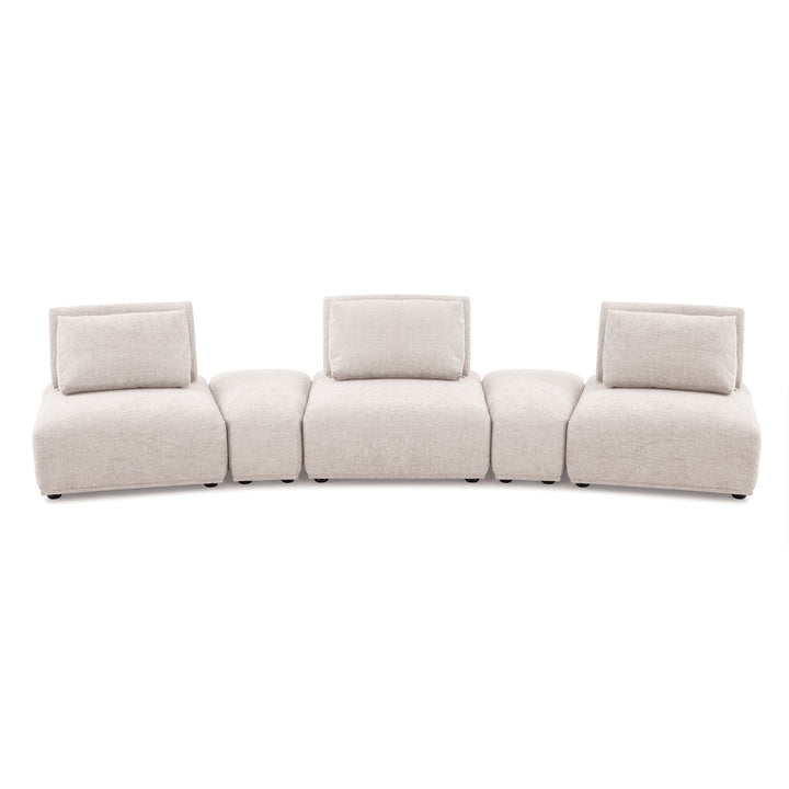 Stavanger Curved 3-Seater, Light Brown