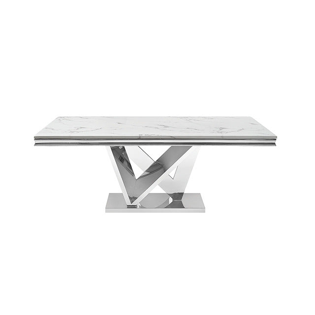 Valdevers Dining Table, Chrome - view 2