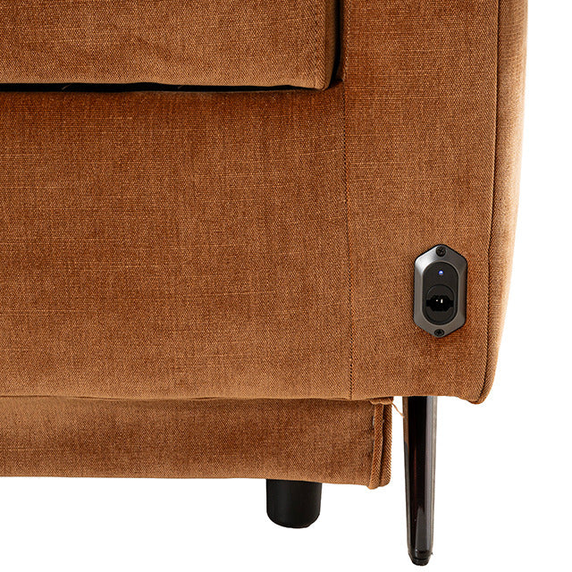 Morley Power Loveseat, Sienna Brown - view 6
