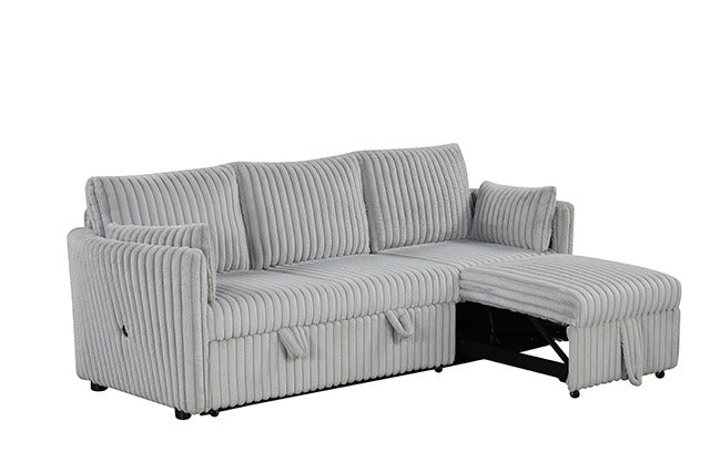 Denholme Sectional W/ Pull Out, Gray
