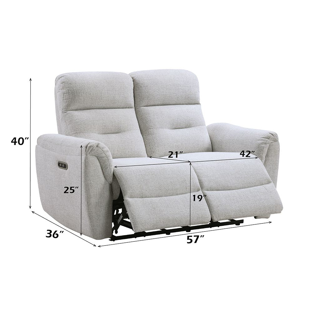 Eastre Power Motion Loveseat w/USB Port – dimensions diagram