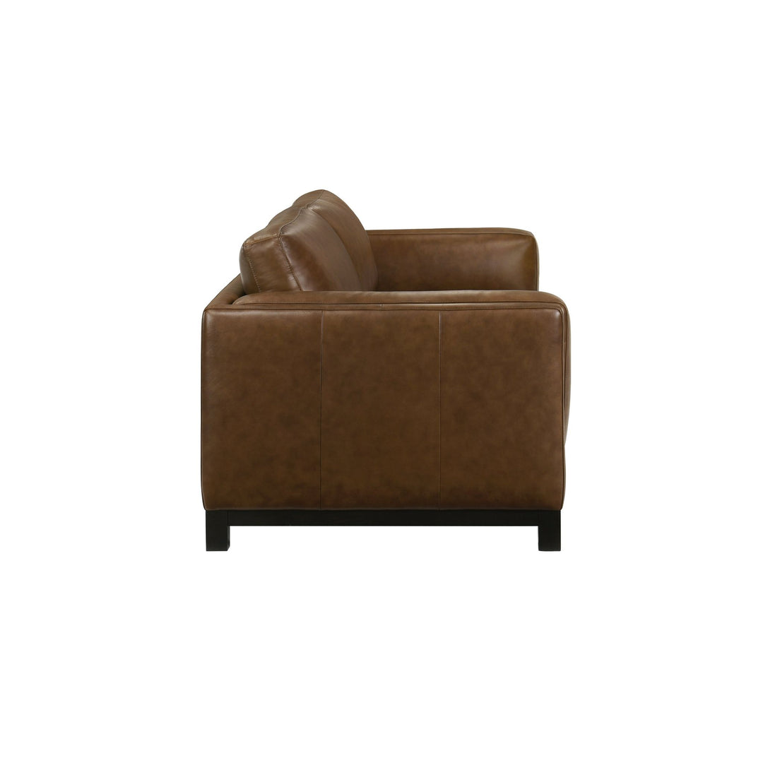 Sayer Leather Sofa-Brown