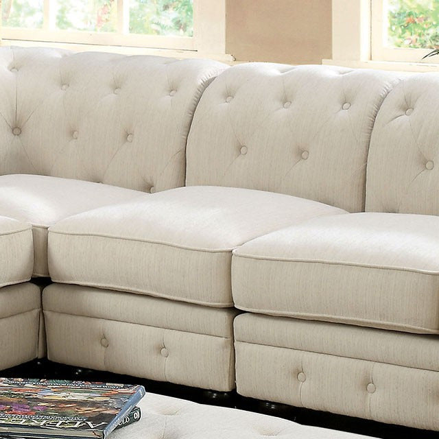 Stanford Armless Chair, Ivory