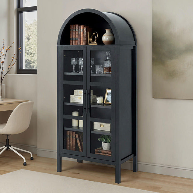 Gateshead Arched Cabinet, Black - view 2