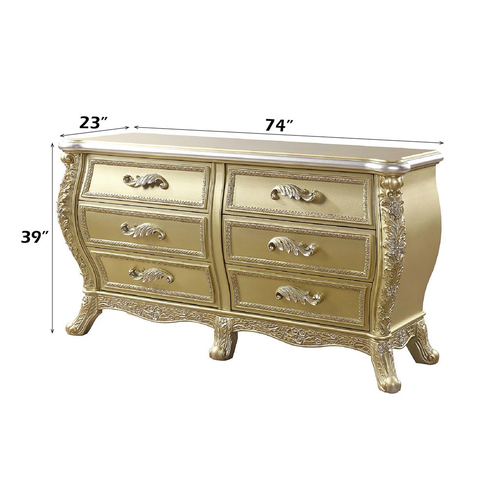 Cabriole Dresser – dimensions diagram