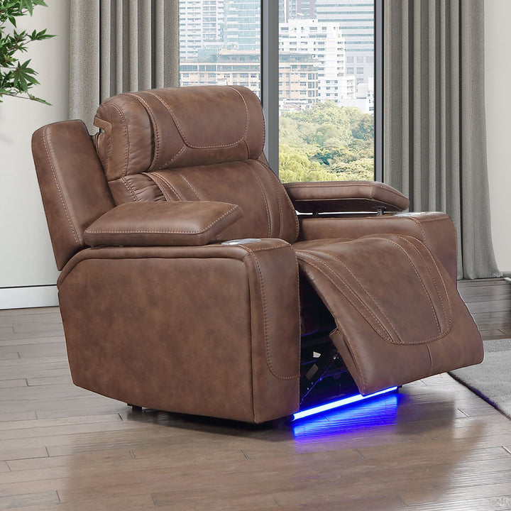 Carrow Auto Glide Recliner W/pwr Hr &amp; Fr, Stereo, Massage-Bro