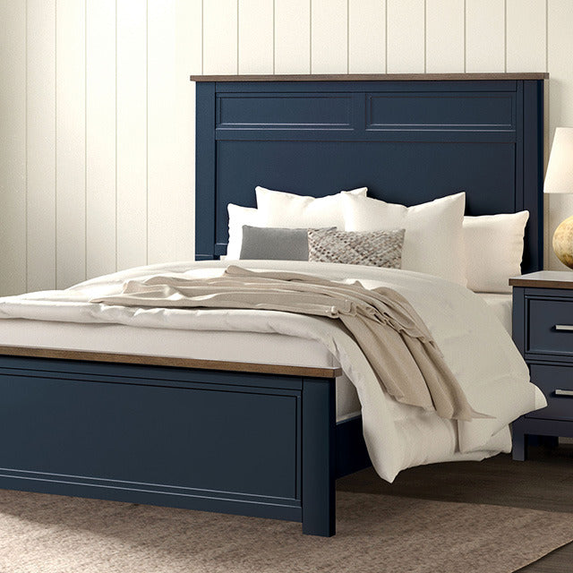 Pinetop Bed, Blue/Dark Brown