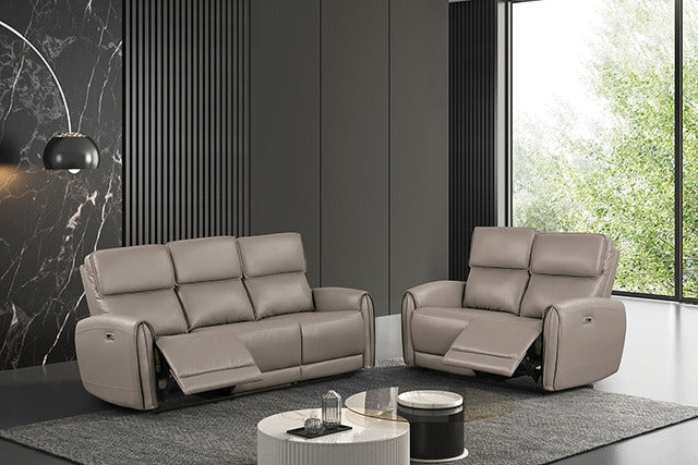 Schlieren Power Loveseat, Light Brown - view 2