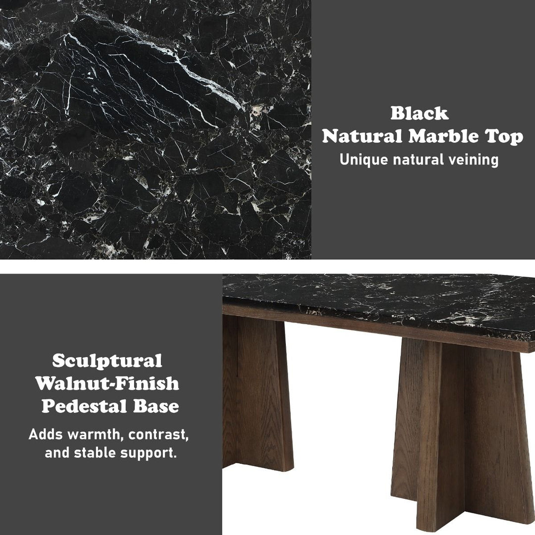 Estella Dining Table w/Marble Top – features callout