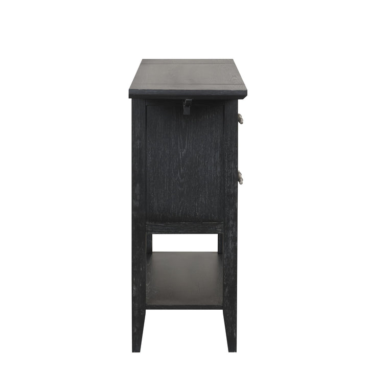 Sable Crest Drop Leaf Server-Black