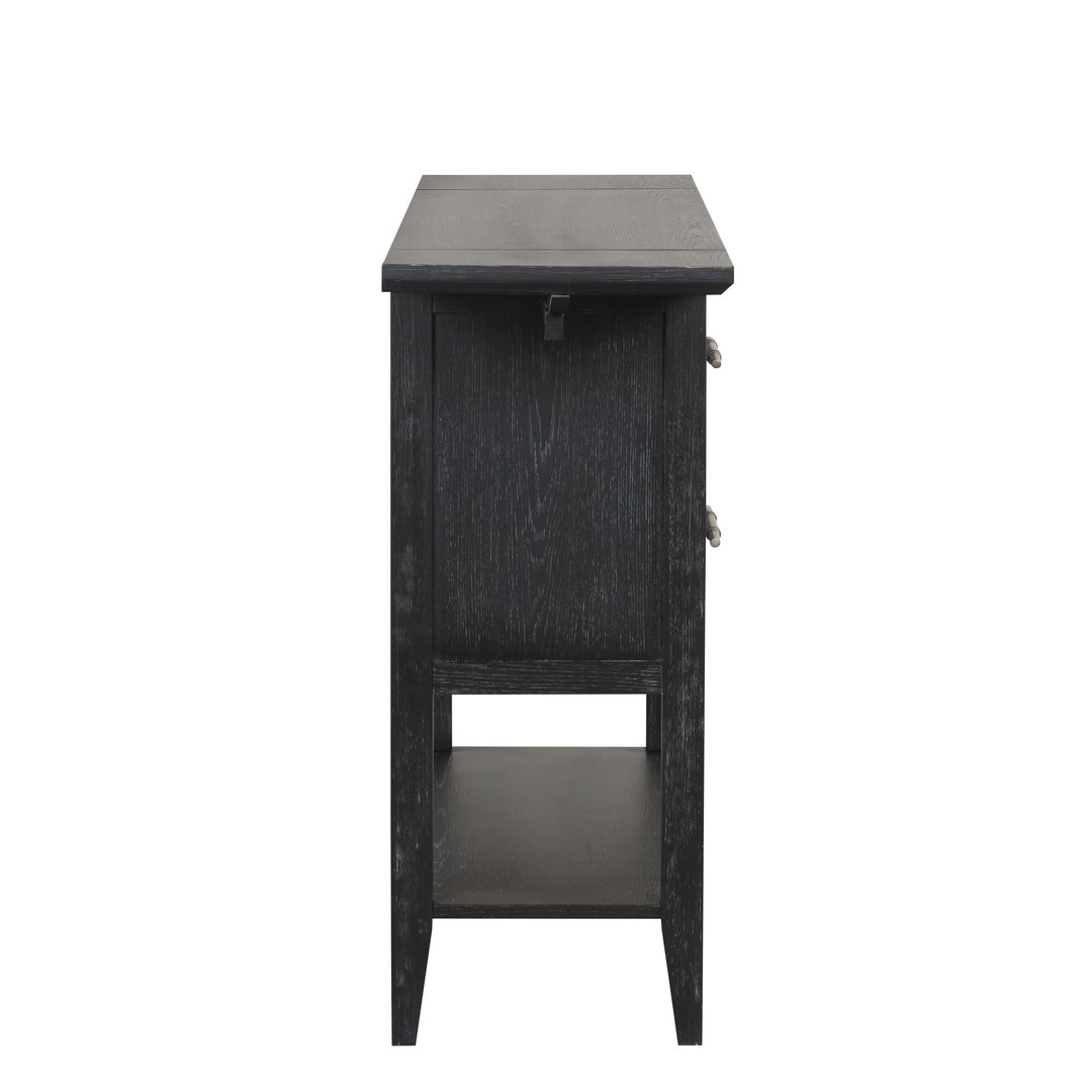 Sable Crest Drop Leaf Server-Black