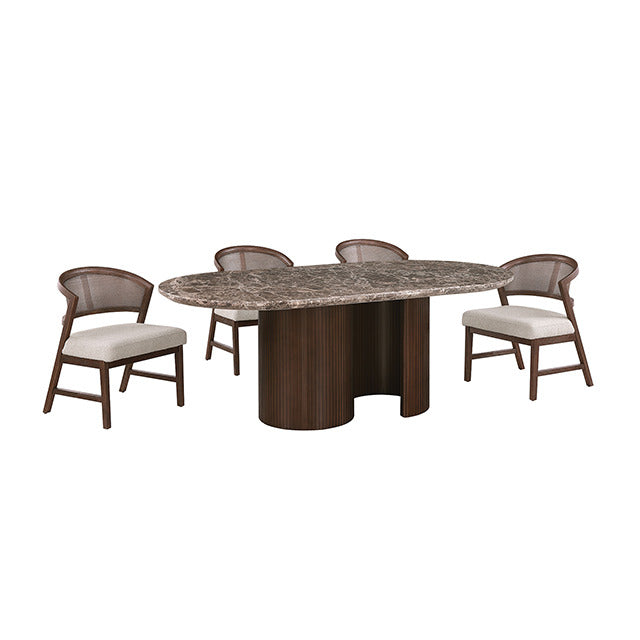 Narvik Oval Dining Table, Dark Brown/Walnut - view 4