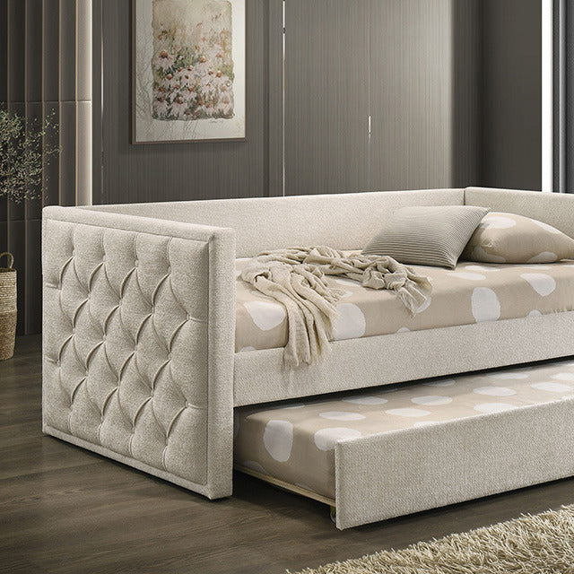 Renzi Twin Daybed W/ Trundle, Beige