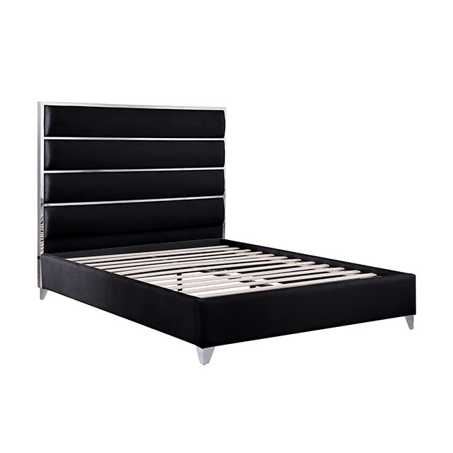 Andriola Bed, Black/Chrome