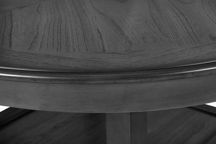 Gia 5 Pc 42" Round Counter Dining Table &amp; 4 Chairs-Gray