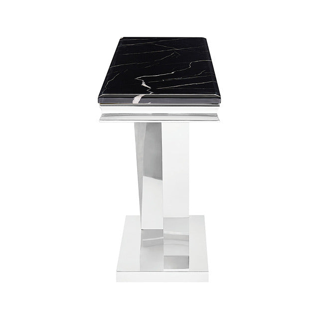 Villarsglane Sofa Table, Black/Chrome - view 2