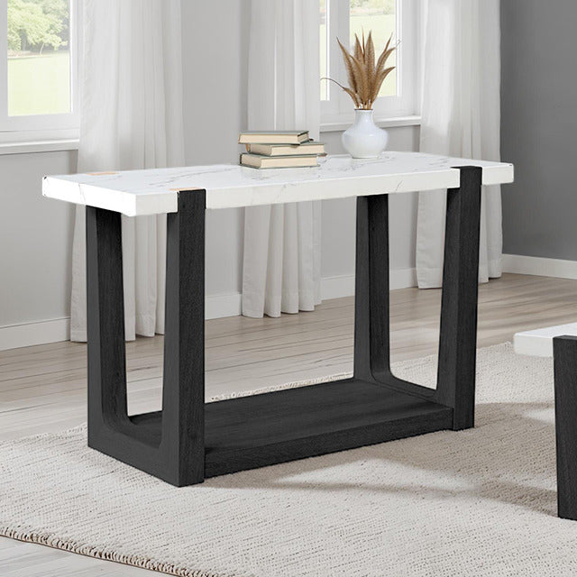 Sundbry Sofa Table, Black/White