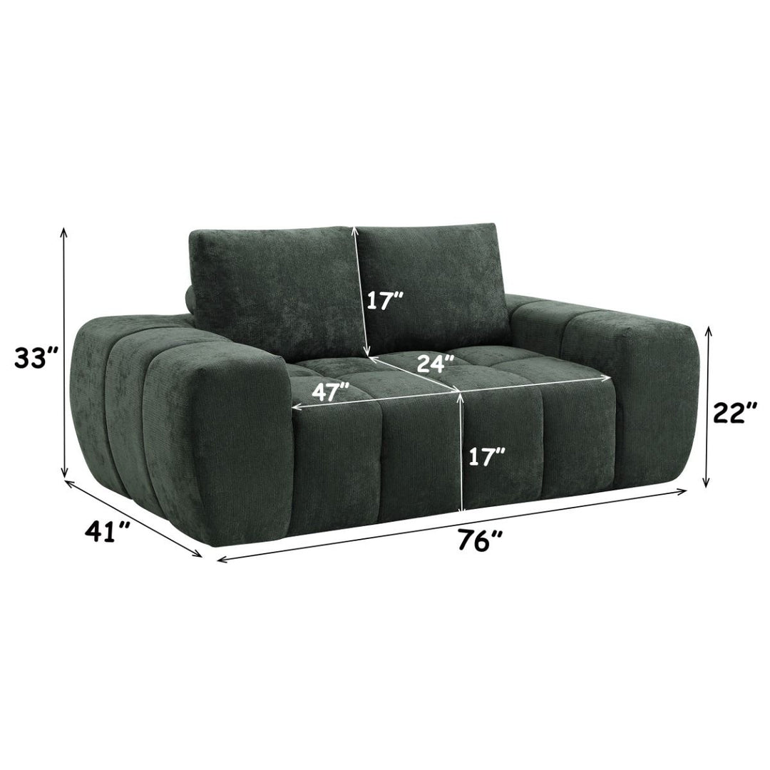 Medwin Compressed Loveseat – dimensions diagram