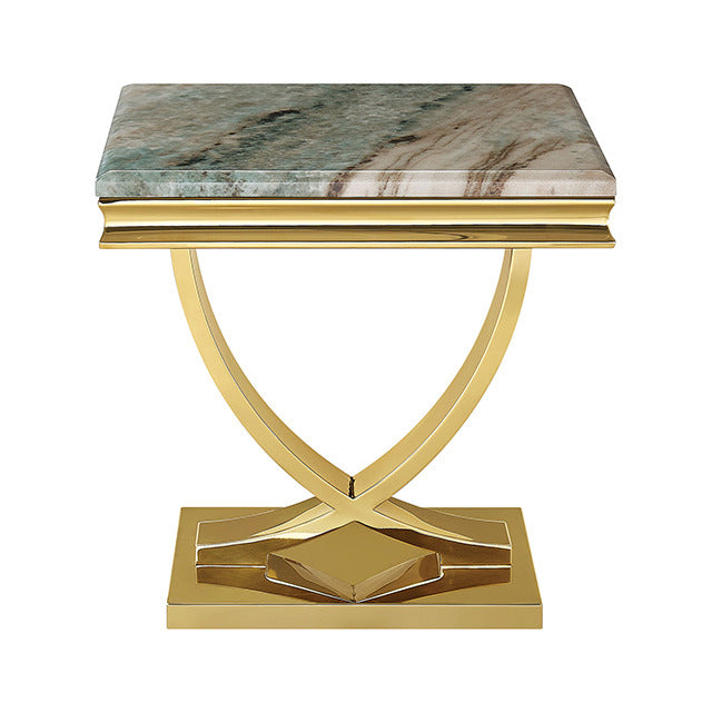 Wettingen End Table, Gold/Green - view 2