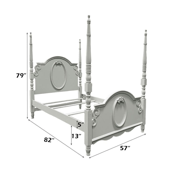 Flora Full Bed W/Poster – dimensions diagram