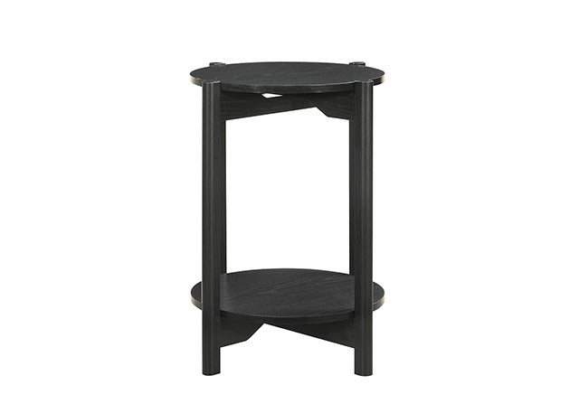 Hyde Round End Table, Black