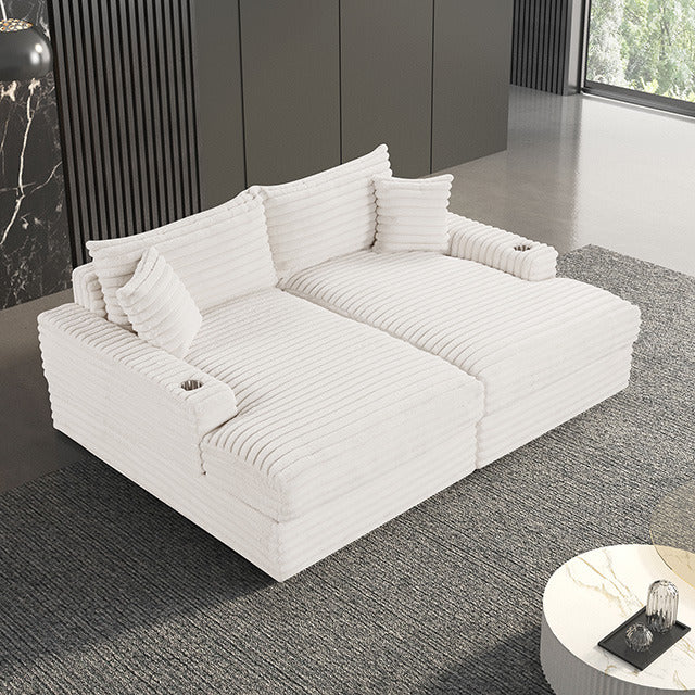 Tavedestrand Double Chaise Sofa, White - view 3