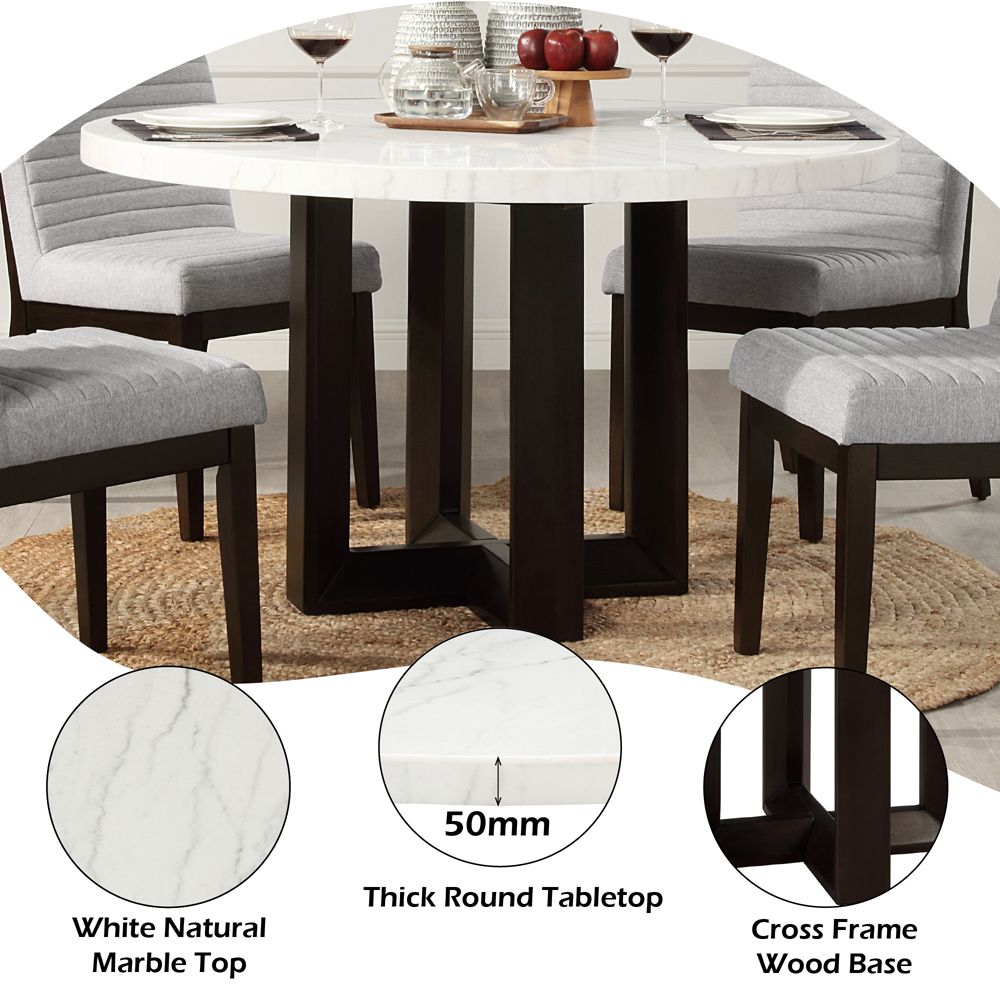 Edwyn Round Dining Table – features callout