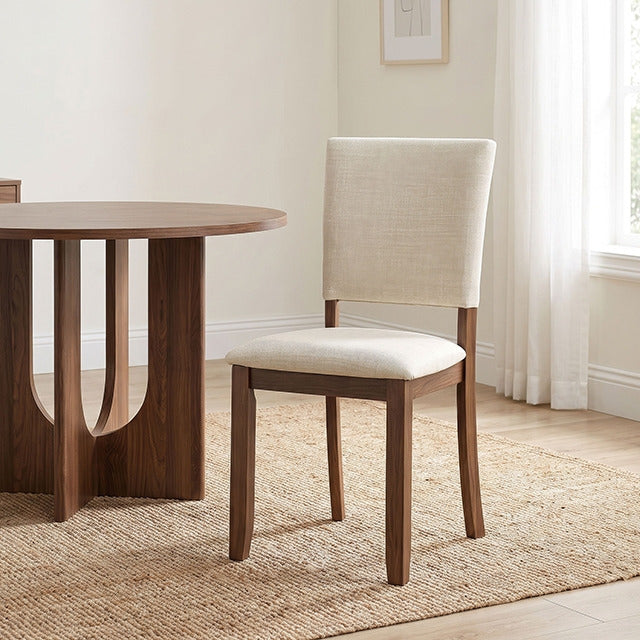 Oberto Side Chair, Walnut/Beige - view 9