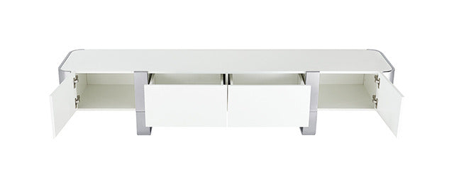Larvik Tv Stand White W/ Silver Frame - view 3