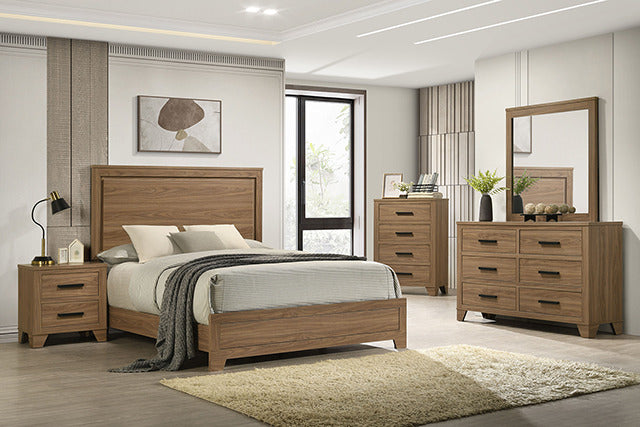 Panelli 5 Pc Queen Bedroom Set W/ 2 Nightstands - view 2