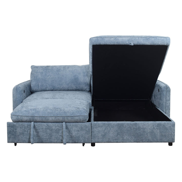 Finn Storage Chaise-Blue