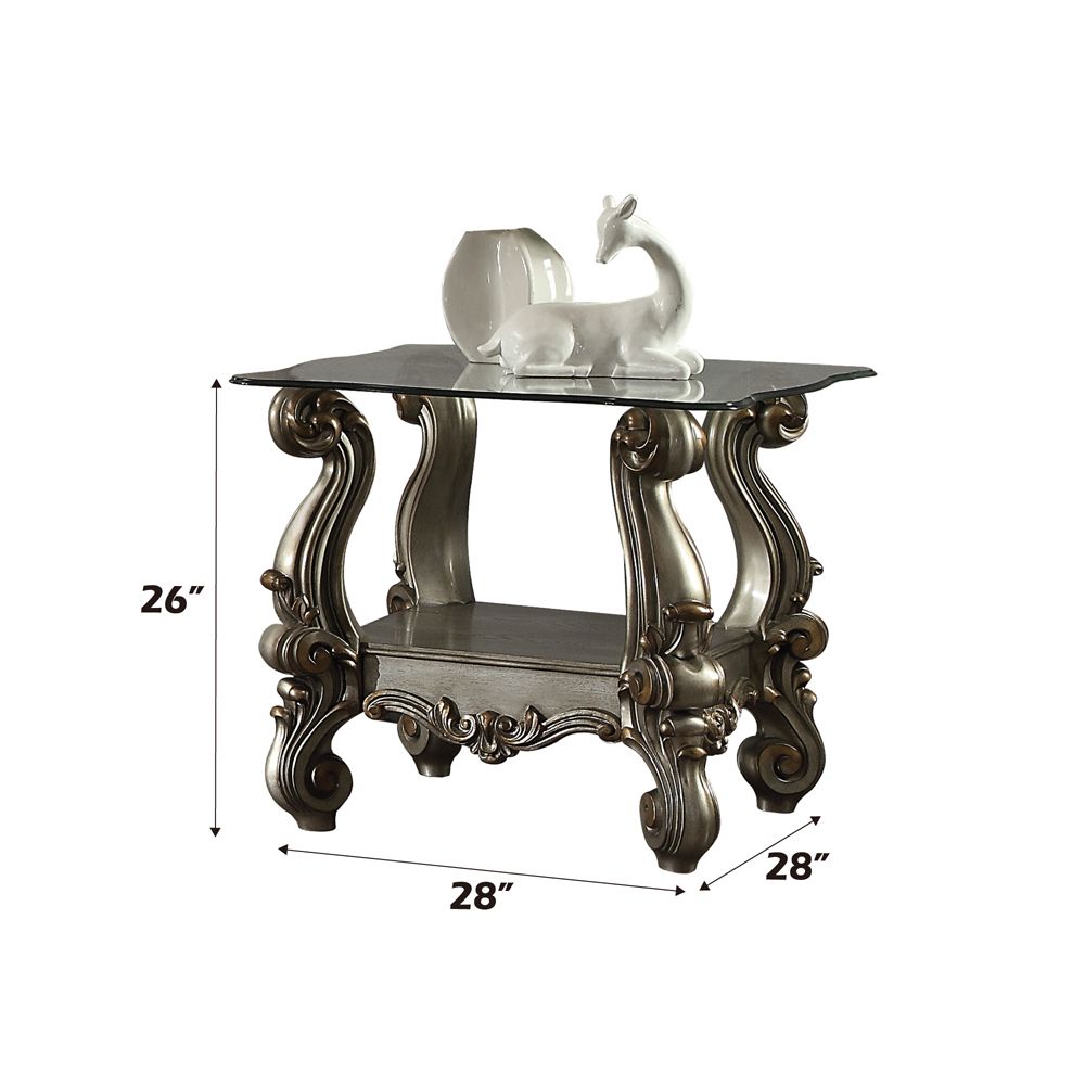 Versailles End Table – dimensions diagram